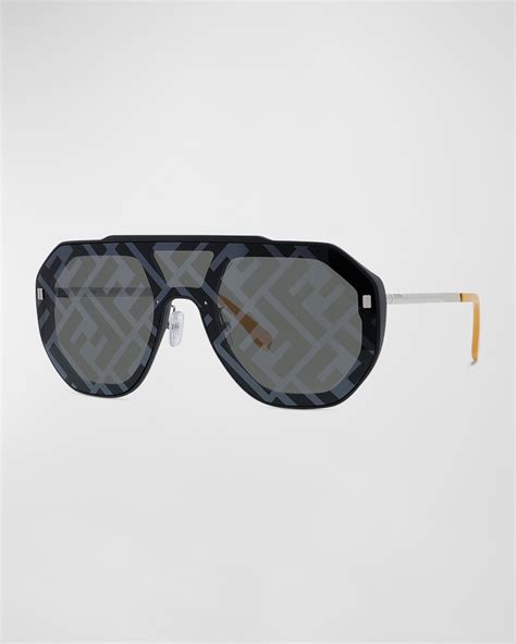 Fendi: Black 'FF' Sunglasses 